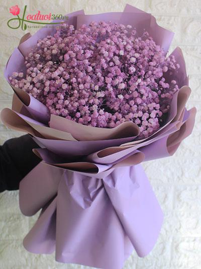 Purple baby's breath bouquet - Dream