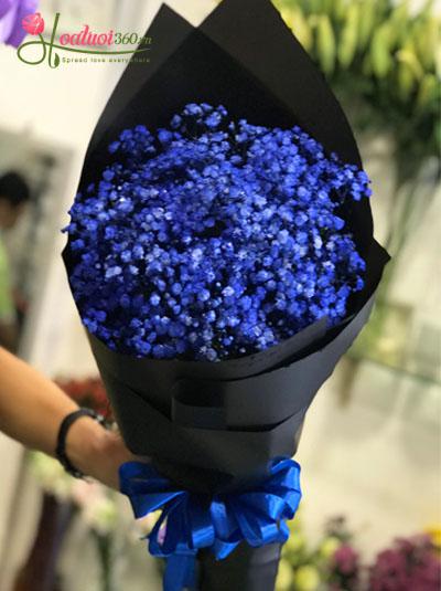 Baby's breath bouquet - Deep blue