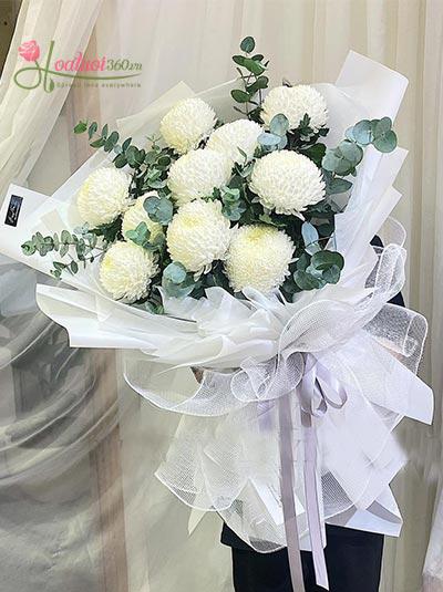 Chrysanthemum peony bouquet - Loyalty