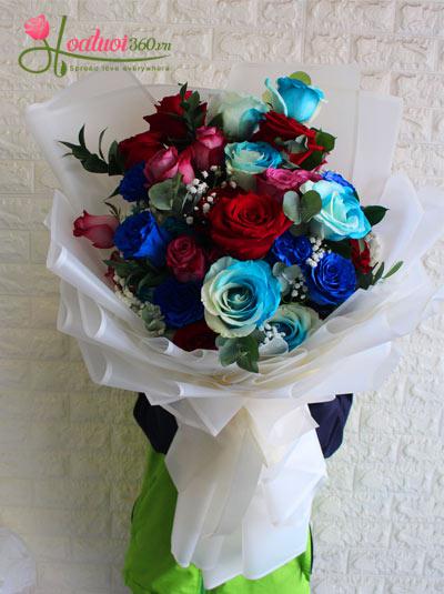 Ecuadorian rose bouquet - Pallete