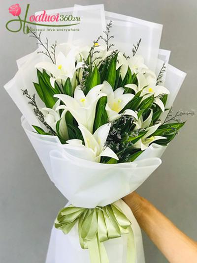 White lilium bouquet - Sweety