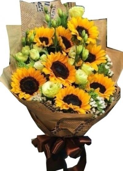 Long stem flower bouquet - Brilliant