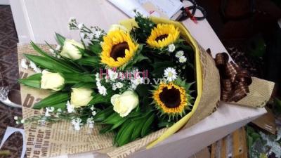 Long stem flower bouquet - Gratitude