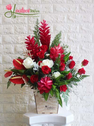 Congratulation flowers - Red