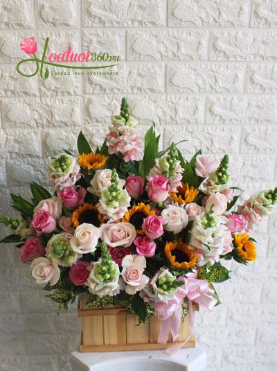 Congratulation flowers - Pastel tone