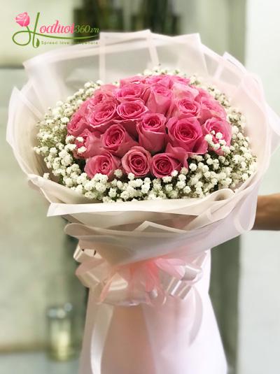 Pink roses bouquet - Pink love