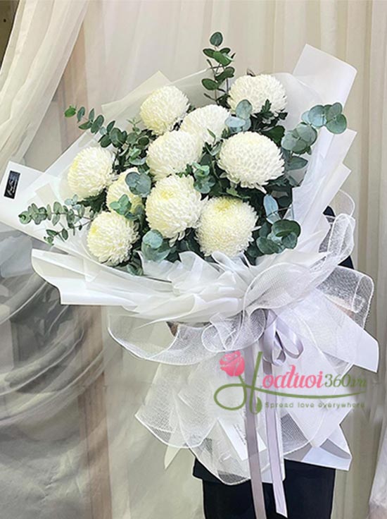 Chrysanthemum peony bouquet - Loyalty