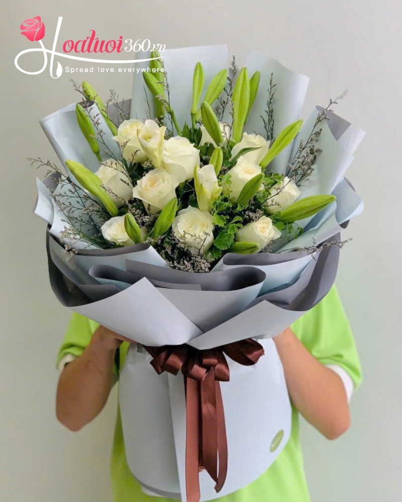 lilies birthday flowers for wife in Vietnam