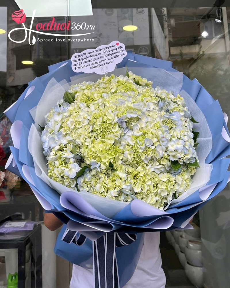 hydrangeas birthday flowers for wife in Vietnam