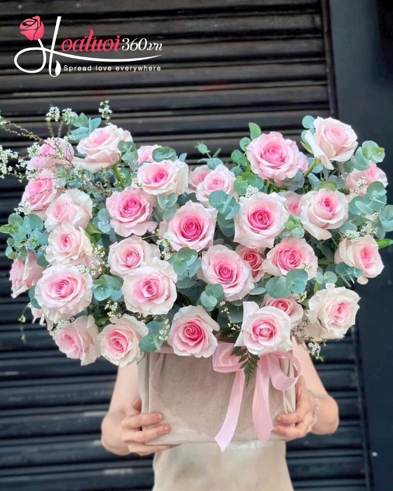 soft pink roses get-well-soon flowers in Vietnam