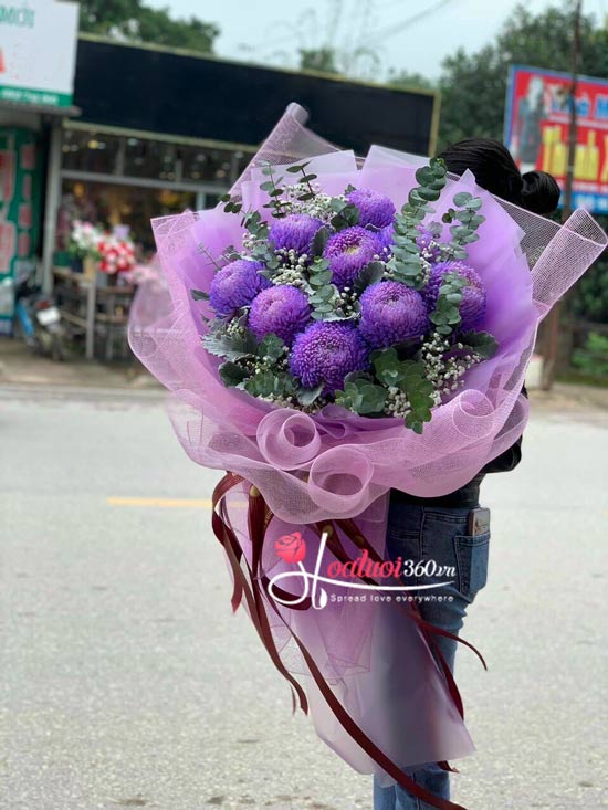 Chrysanthemum peony bouquet - Life is beautiful