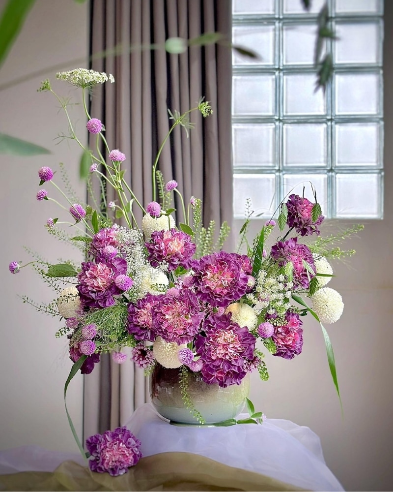carnations is the best flowers for the office environment