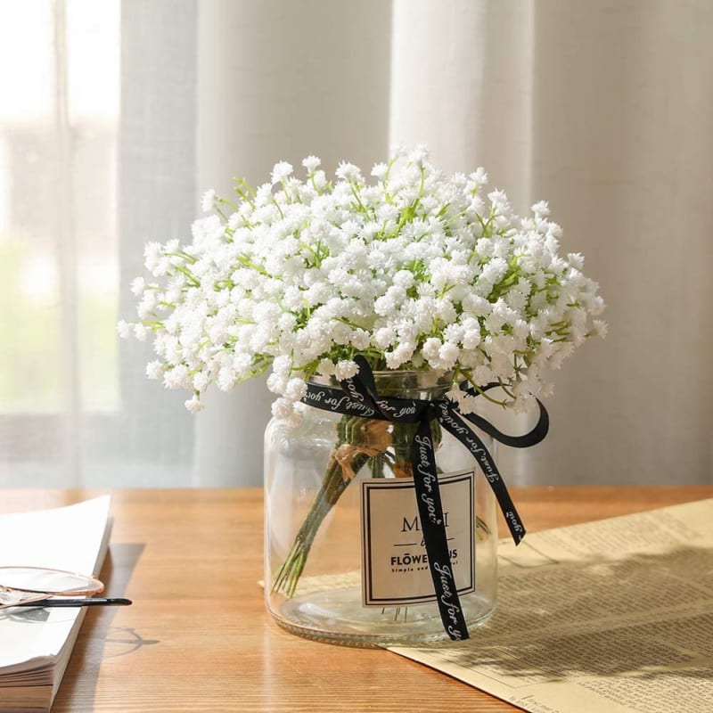 Instructions for making dried white baby flowers without water can still last a long time