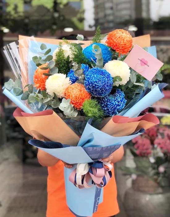 Chrysanthemum peony bouquet - Color