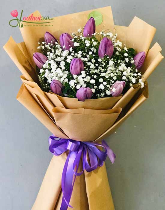 Tulip flowers bouquet - Trust me