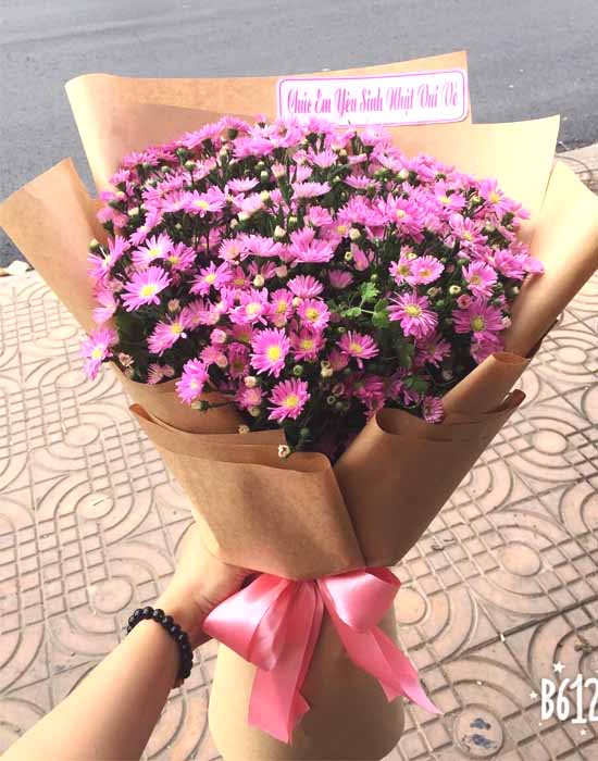 Bó hoa thạch thảo tím - Dịu dàng