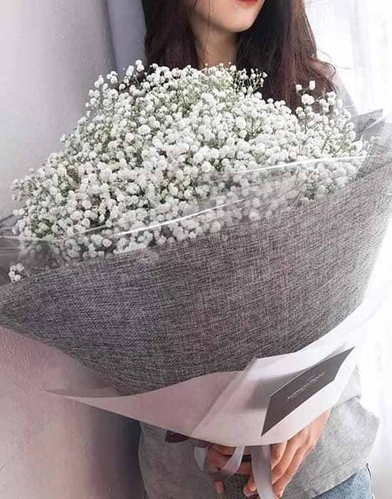 Baby's breath bouquet - Beautiful girl