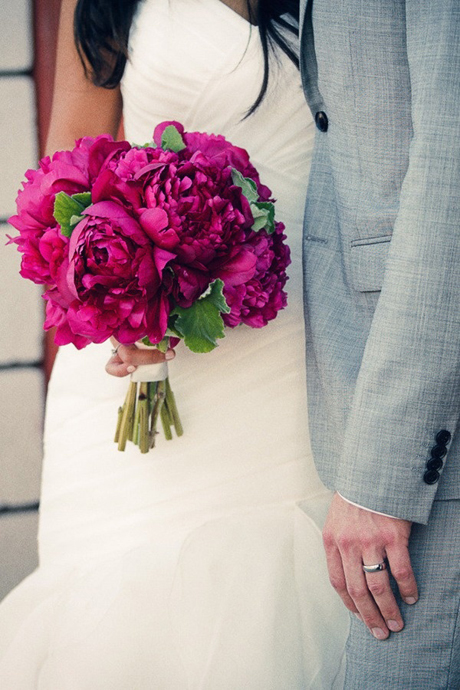 Noble purple peony bouquet